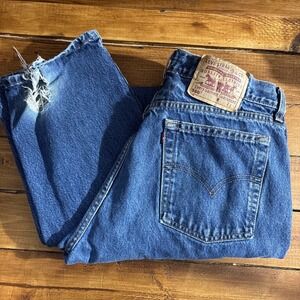 Vtg Levi's 560 Jeans Women's 14L‎ (32x34) Loose Fit Straight Leg Blue Denim Y2K